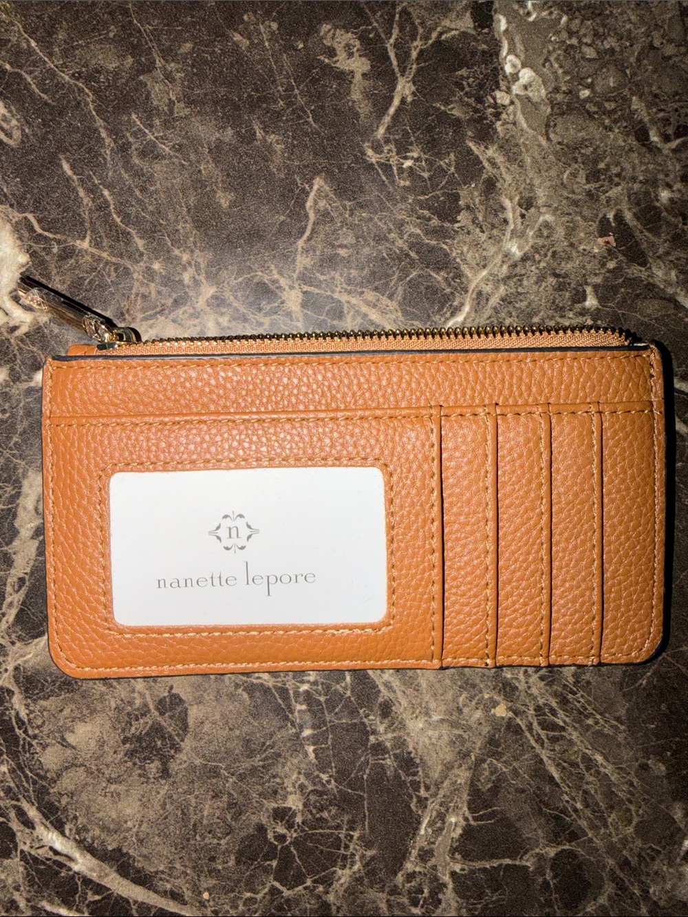 Nanette Lepore Tan Leather Card Wallet
